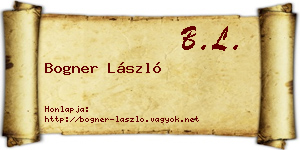 Bogner László névjegykártya