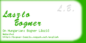 laszlo bogner business card