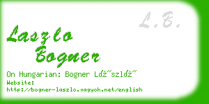 laszlo bogner business card
